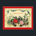 Vintage Birthday Greeting Card ポストカード<br><div class="desc">It is a Birthday celebration. The first Birthday or 100th,  it is your special day.</div>