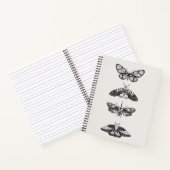 Vintage Black and White Butterfly Spiral Notebook ノートブック (内部)