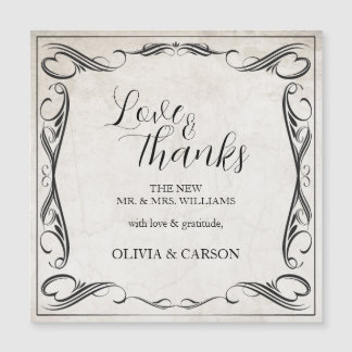 Vintage Black Art Deco Wedding ThankYou