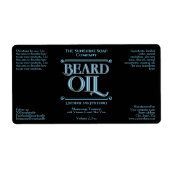Vintage Black Beard Oil Bottle Label ラベル (正面)