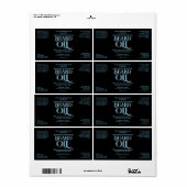 Vintage Black Beard Oil Bottle Label ラベル (フルシート)