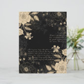 Vintage Black Beige Floral Script Scrapbook Paper (スタンド正面)