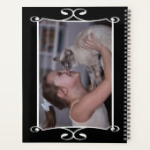 Vintage Black Cat Frame – 2026 Personalized Photo プランナー手帳 (裏面)
