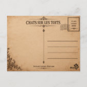 Vintage Black Cat London Postcard ポストカード (裏面)