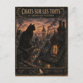 Vintage Black Cat London Postcard ポストカード (正面)