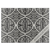 Vintage Black Damask Kitchen Design カッティングボード (正面)