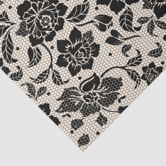 Vintage Black Lace decoupage Tissue Paper 薄葉紙 (詳細)