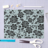 Vintage Black Lace decoupage Tissue Paper 薄葉紙 (クラフト)