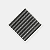 Vintage Black Pinstripe Girl Baby Shower スタンダードカクテルナプキン (角)