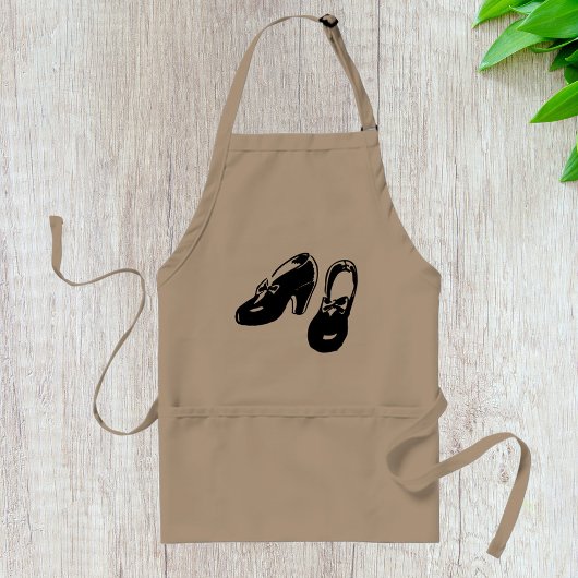 Vintage Black Shoes Fashion Apron スタンダードエプロン
