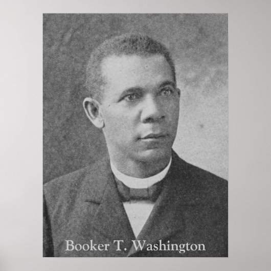 Vintage Black & White Photo Booker T. Washington ポスター (正面)