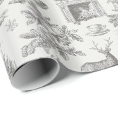 Vintage Black Winter Seamless Pattern Holiday ラッピングペーパー (ロールコーナー)