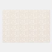 Vintage Bloom Neutral - Soft Linen ラッピングペーパーシート (正面2)