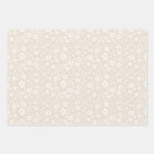 Vintage Bloom Neutral - Soft Linen ラッピングペーパーシート (正面)