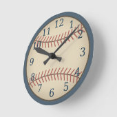 Vintage Blue Baseball Clock  ラウンド壁時計 (傾斜)