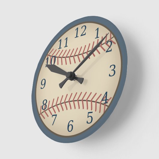 Vintage Blue Baseball Clock  ラウンド壁時計 (傾斜)