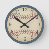 Vintage Blue Baseball Clock  ラウンド壁時計 (正面)