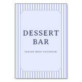 Vintage Blue Dessert Bar Sign テーブルナンバー (裏面)