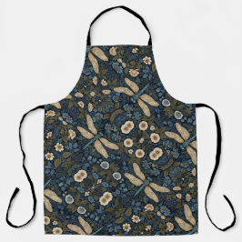 Vintage blue Dragonfly エプロン