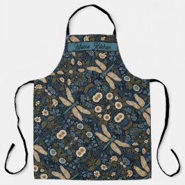 Vintage blue Dragonfly エプロン