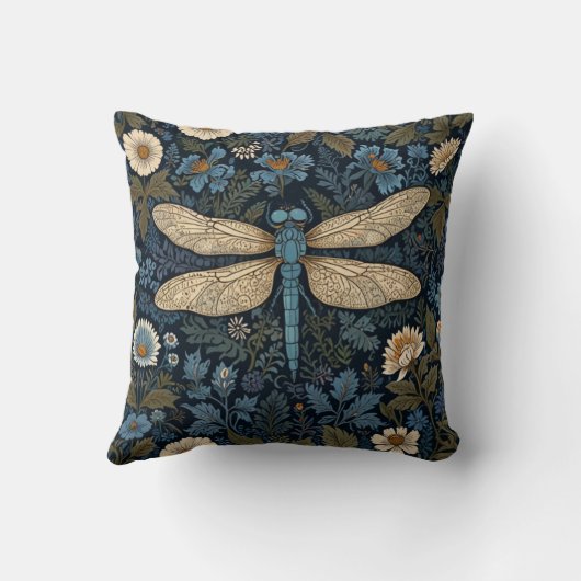 Vintage blue Dragonfly クッション (裏面)
