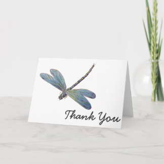 Vintage Blue Dragonfly サンキューカード