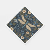 Vintage blue Dragonfly スタンダードランチョンナプキン (角)