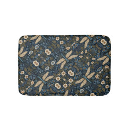 Vintage blue Dragonfly バスマット