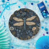 Vintage blue Dragonfly ペーパープレート (パーティー)