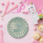 Vintage Blue English Garden Vines ペーパープレート (パーティー)