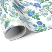 Vintage Blue Flowers ラッピングペーパー (ロールコーナー)