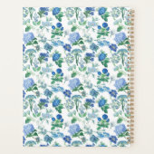 Vintage Blue Flowers Notebook プランナー手帳 (裏面)