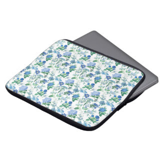 Vintage Blue Flowers Notebook ラップトップスリーブ