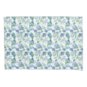 Vintage Blue Flowers Pillow Case 枕カバー (正面)