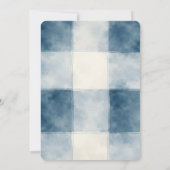 Vintage Blue Football Oh Boy Baby Shower 招待状 (裏面)