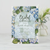 Vintage Blue Hydrangea Bridal Shower 招待状 (スタンド正面)