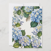 Vintage Blue Hydrangea Bridal Shower 招待状 (裏面)