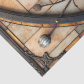 Vintage Blue Hydrangea Stained Glass Decoupage 薄葉紙 (詳細)