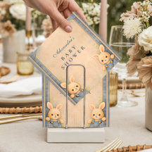 Vintage Blue Jeans Bunny Nursery  Baby Shower