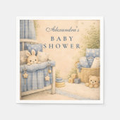 Vintage Blue Jeans Nursery Baby Shower スタンダードカクテルナプキン (正面)