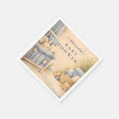 Vintage Blue Jeans Nursery Baby Shower スタンダードカクテルナプキン (角)