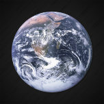 Vintage Blue Marble Earth Photo マグネット<br><div class="desc">A digitally recreated design that I based on NASA's Full Earth images of our big, blue marble. Add text to create your own magnet. Planet earth design for your kitchen fridge. Gift for sci fi fans. This sample photo was created with digital art... though I do own a black refrigerator...</div>