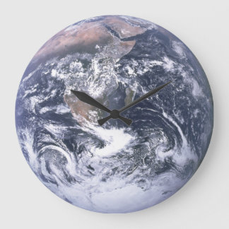 Vintage Blue Marble Full Earth Photo ラージ壁時計