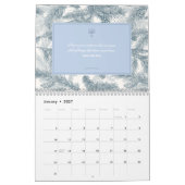 Vintage Blue Pine Botanical Motivational Calendar カレンダー (1月 2027)