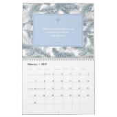 Vintage Blue Pine Botanical Motivational Calendar カレンダー (2月 2027)