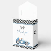 Vintage Blue Race Car 1st Birthday フェイバーボックス (オープン)