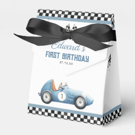 Vintage Blue Race Car 1st Birthday フェイバーボックス