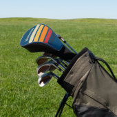 Vintage Blue Rainbow Across Striping with Name ゴルフヘッドカバー (インサイチュ)