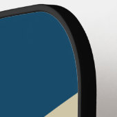 Vintage Blue Rainbow Across Striping with Name ピックルボールラケット (左詳細)