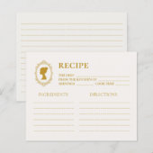 Vintage Blue Regency Cameo Bridal Shower Recipe (正面/裏面)